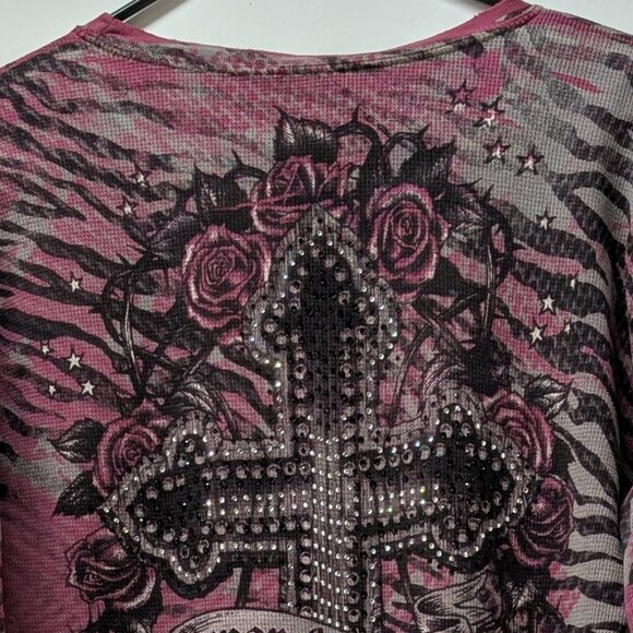 Sinful by Affliction Thermal Embellished L/S Tee - Picture 7 of 9